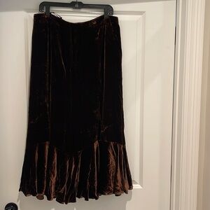Ralph Lauren Brown velvet skirt size 12. MAKE REASONABLE OFFER!